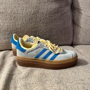 Adidas Women’s Gazelle Bold Blue Platform Sneakers | Size 7